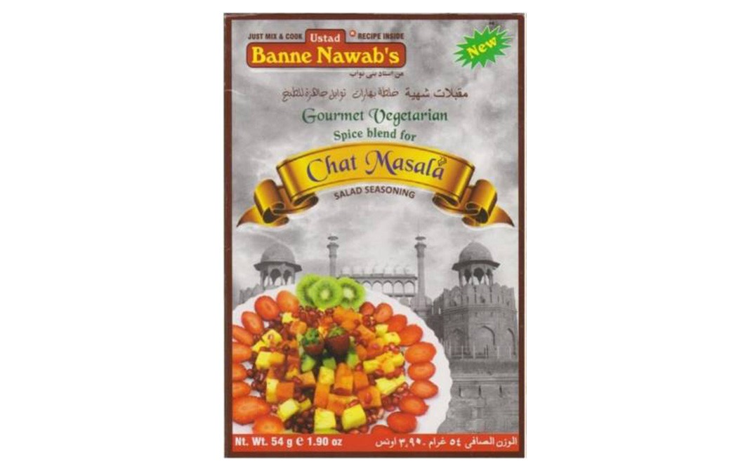 Ustad Banne Nawab's Chat Masala, Salad Seasoning   Pack  54 grams